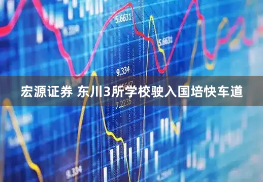 宏源证券 东川3所学校驶入国培快车道