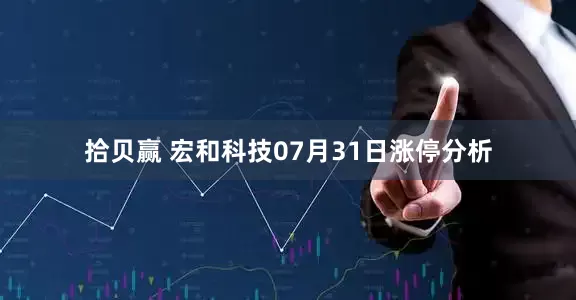 拾贝赢 宏和科技07月31日涨停分析